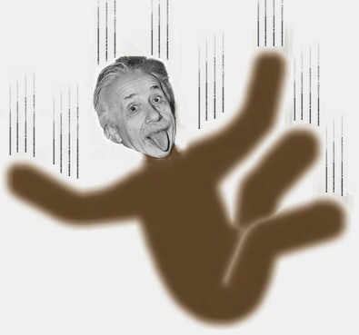 落下するアインシュタイン
